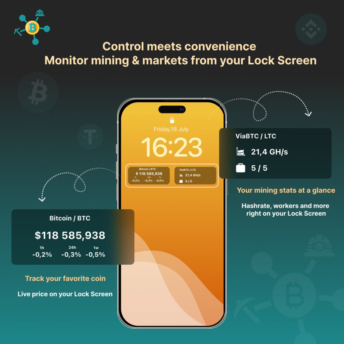 📱 Introducing iOS Lock Screen Widgets in MinerBox