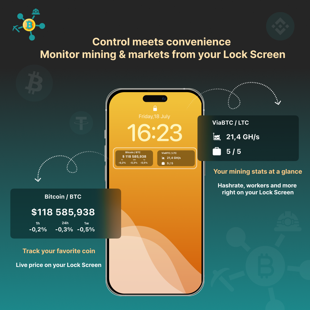 📱 Introducing iOS Lock Screen Widgets in MinerBox